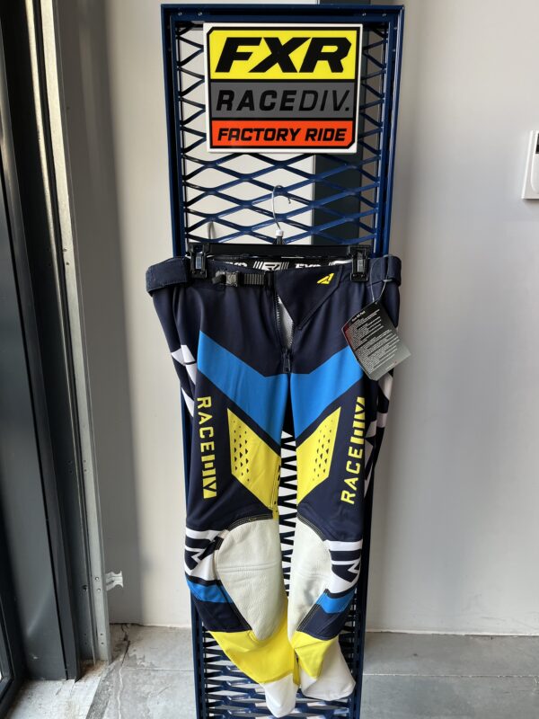 SALE  FXR Division MX broek blauw  /geel