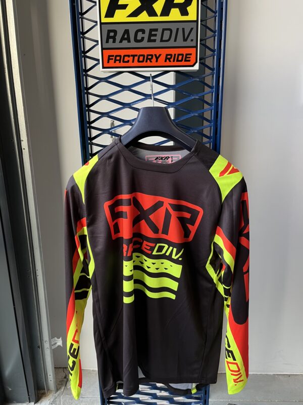 SALE  FXR MX Shirt zwart/rood/fluor