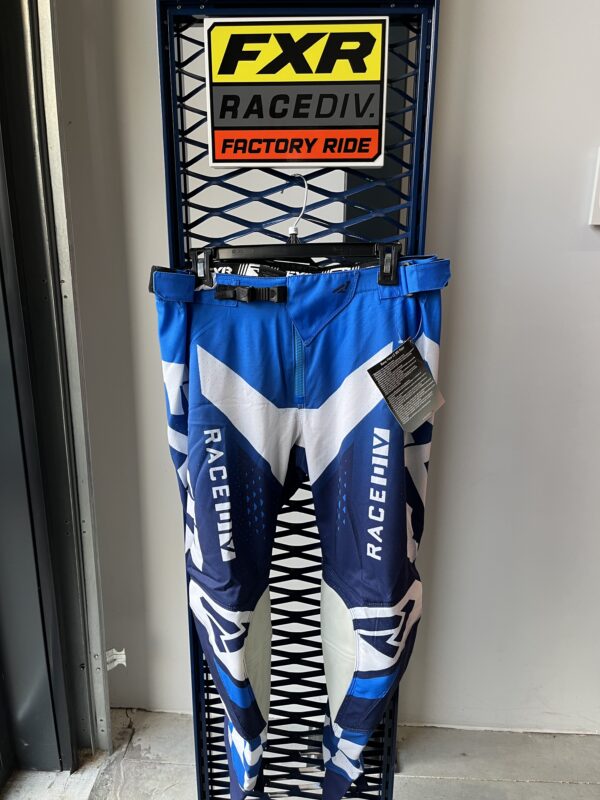 SALE  FXR Division MX broek blauw /wit