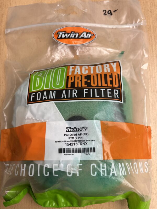 Twin Air luchtfilter pre-oiled tbv Factory KIT KTM / HQV 2011 t/m 2015 art. nr. 154215FRNX